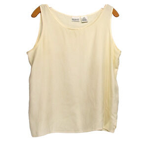 Women's Large LIZ BAKER ESSENTIALS Ivory 100% Polyester Tank Top